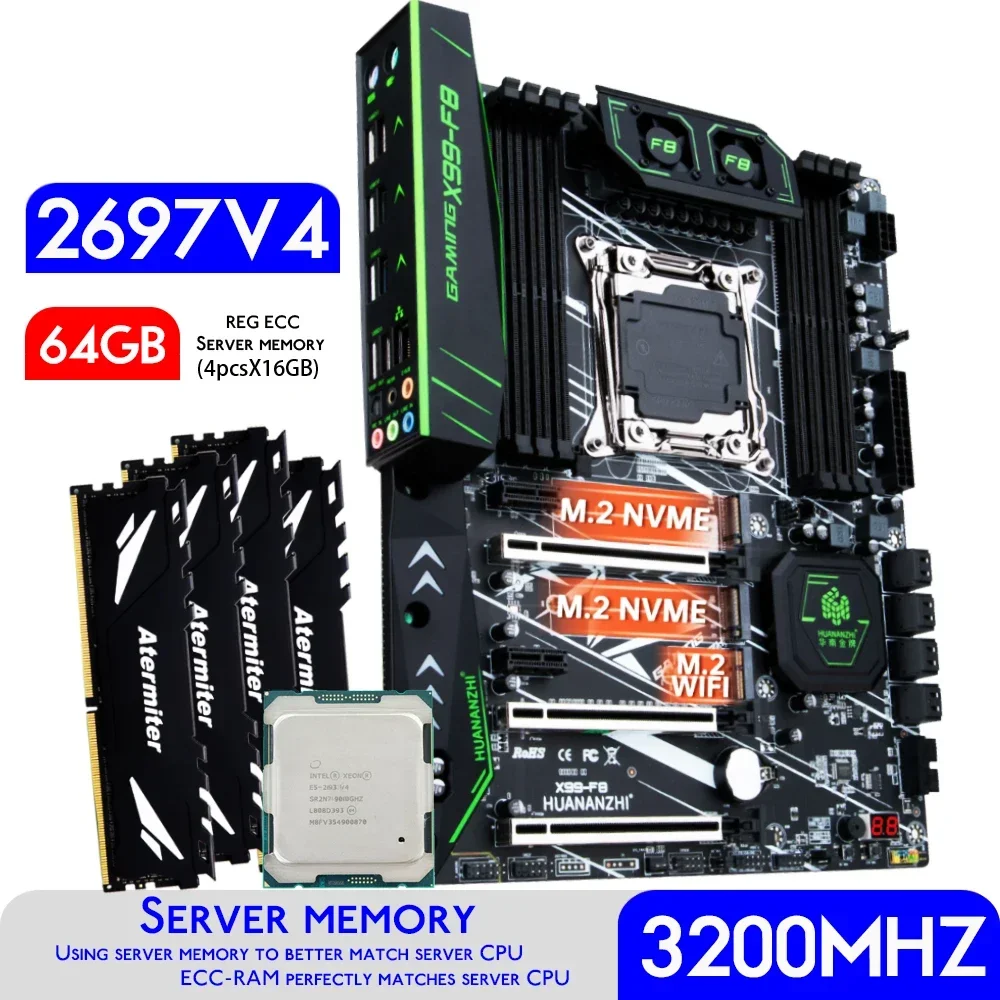 HUANANZHI X99 F8 X99 Motherboa – 64Gb Ddr4 Ecc Reg 3200Mhz Bewertung und Preis